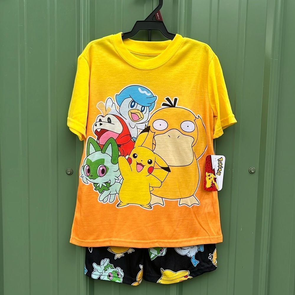 Pokémon Graphic Print Tee & Shorts Sleep 2-Piece Set Size S